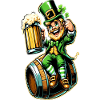 Beczka piwa Leprechaun (irlandzki krasnoludek)