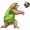 Bradipo Pallavolo Giocatore Pallavolo