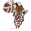 carte de l'Afrique Girafe