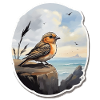 Landscape Painting with Bird