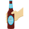 Bierflasche mit Hand