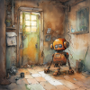 Old Rusty Abandoned Robot 2