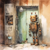 Old Rusty Abandoned Robot 3