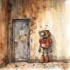 Old Rusty Abandoned Robot 4