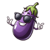 Cool Eggplant Sunglasses Summer Vegetables