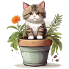 Cute Cat Flower