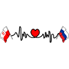 Cardio cardiaque Drapeau Pologne, Russie