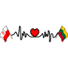 Cardio heart Flag Poland, Lithuania