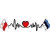 Cardio heart Flag Poland, Estonia