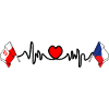 Cardio cardiaque Drapeau Pologne, République tchèque