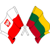 Flag of Poland and flag Lithuania
