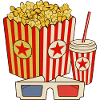 Retro Movie Snacks & Glasses