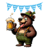 Bayern Bär Bier Alkohol Maß Weizenbier Lederhose