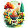 Barbecue in the garden