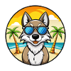 Czechoslovakian Wolfdog Breed Cartoon Sunglasses