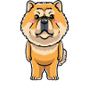 Émoticône de chien Chow chow
