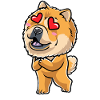 Chow chow dog emoticon