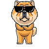 Émoticône de chien Chow chow