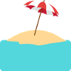 Plage avec île à remplir