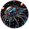 Fantastic spider spaceship in space