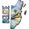 Carte à l’aquarelle Belize
