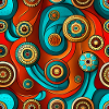 Modern Ajrakh Seamless Pattern