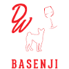 Basenji and wine