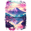 Retro Japanese Aaesthetic Landscape