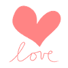 Symbole d’amour coeur rose