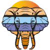 Elephant Elephant i fede farver