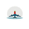 Startendes Flugzeug