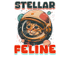 Chat astronaute Félin stellaire