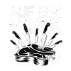On a steak T-shirt design - white