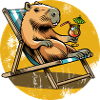 Capybara - Vacances - Cocktail - Chilling