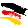 German Flag - Brush Stripes