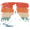 Hiker on Peak Sunset