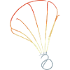 Retro Shuttlecock Sketch
