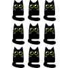 Neuf Petits Chats Noirs