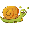 niedlich lächelnde Comic Schnecke