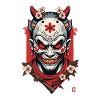 Oni Masque Démon Japonais Samouraï