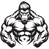 Arène Gorilla Muscles Beast