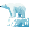 Polar bear on ice floe
