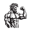 Greek Fighter Ancient Statue