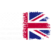 Grunge US UK Flag Mashup