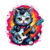 Chibi Rocker Cat