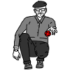 Petanque Player Left-Handed