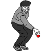 Petanque Player Right-Handed