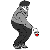 Petanque Player Right-Handed