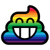 Emoticon Rainbow Poop Stinkfingers