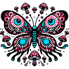Vibrant Comic Butterfly